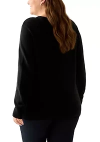 Plus Intarsia Pullover Sweater