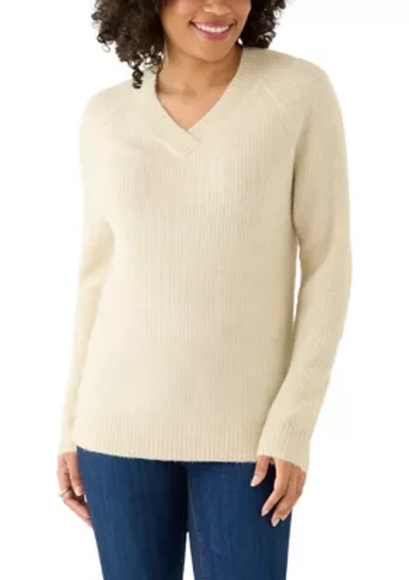 Women's Classic Easy V-Neck Sweater