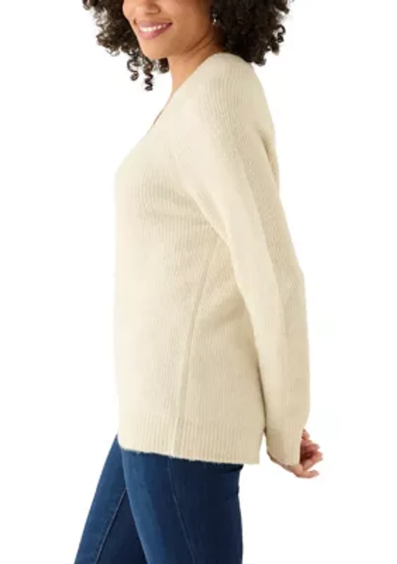 Women's Classic Easy V-Neck Sweater