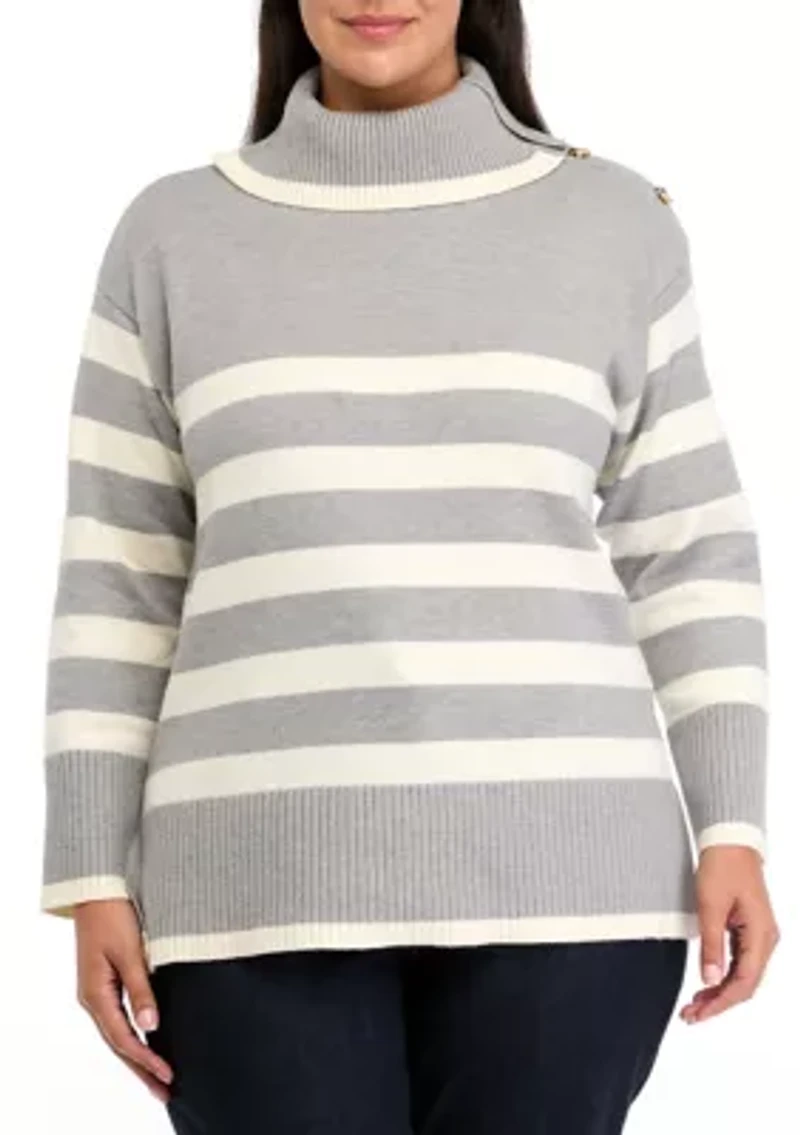 Plus Striped Sweater
