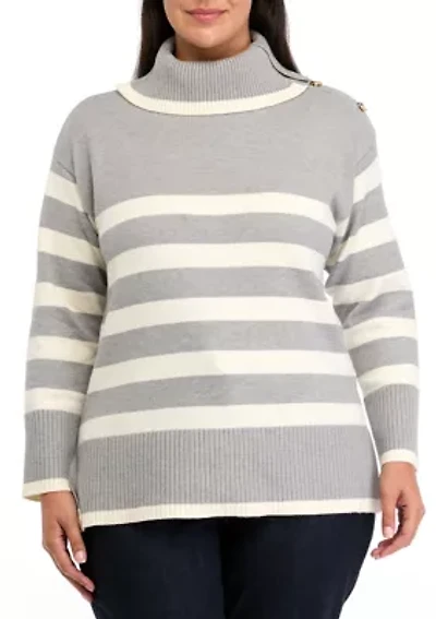 Plus Striped Sweater