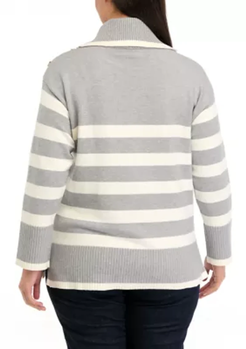 Plus Striped Sweater