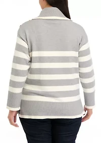 Plus Striped Sweater