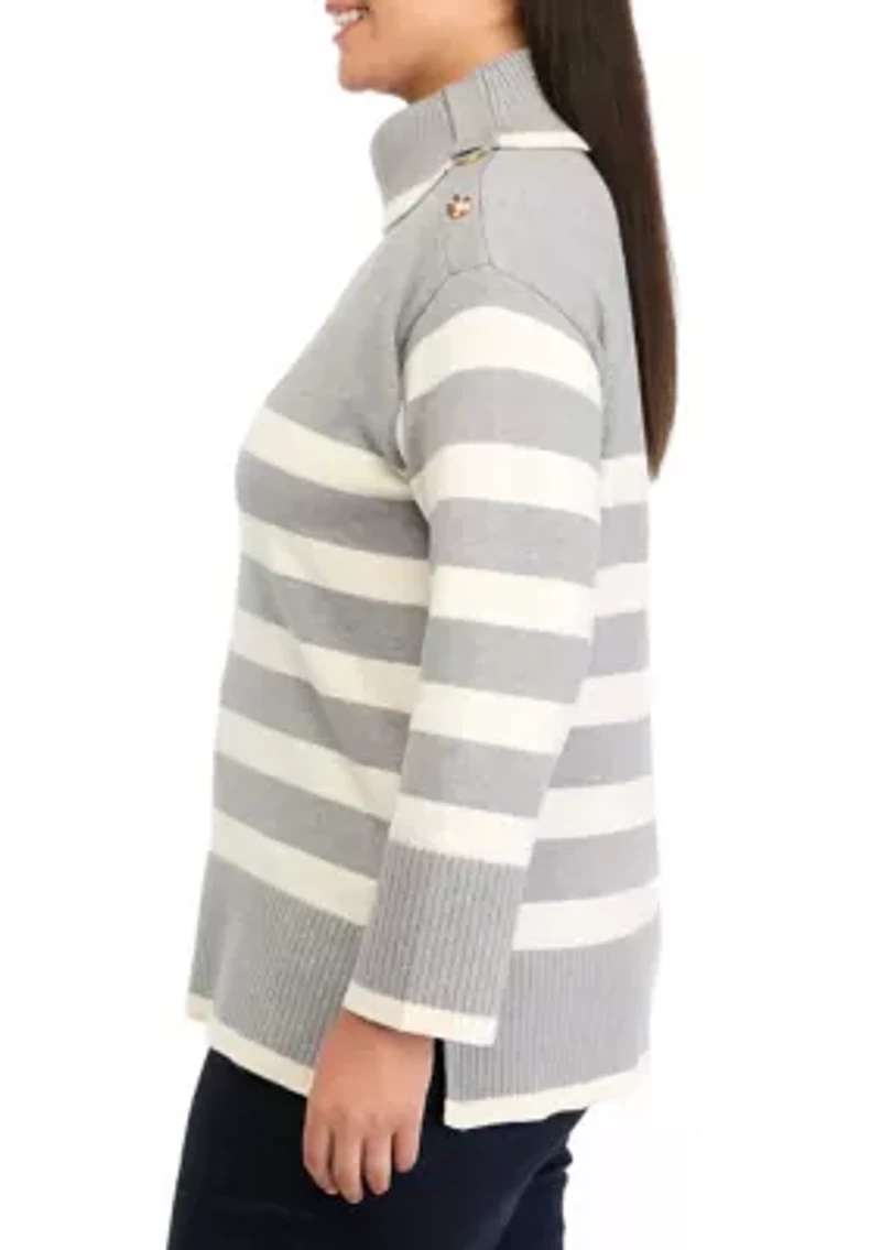 Plus Striped Sweater