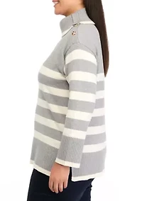 Plus Striped Sweater