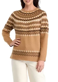 Women's Fair Isle Printed Sweater