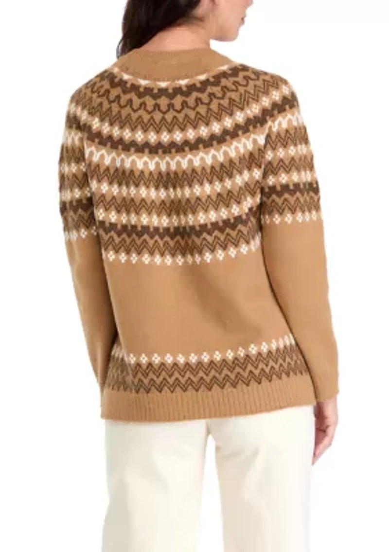 Women's Fair Isle Printed Sweater