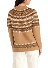 Women's Fair Isle Printed Sweater