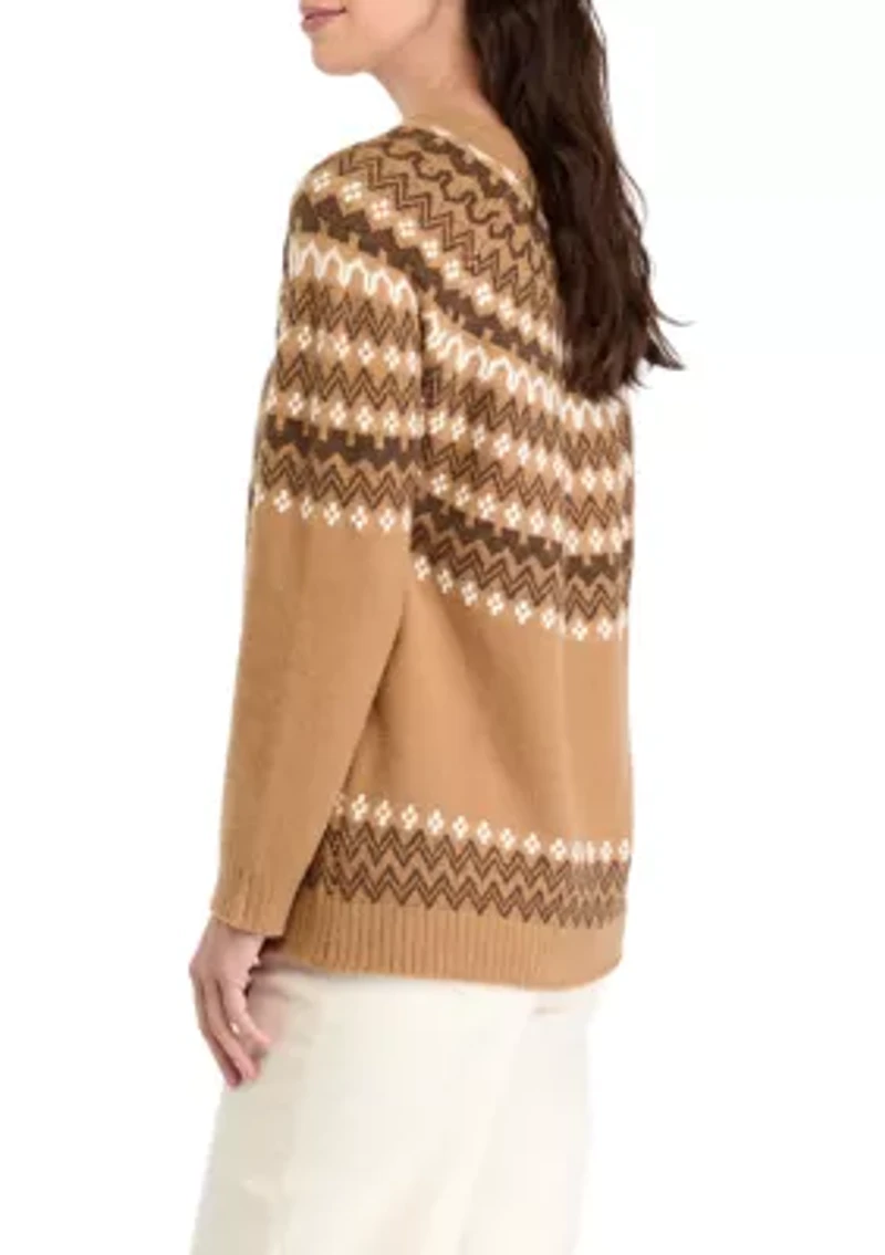 Women's Fair Isle Printed Sweater