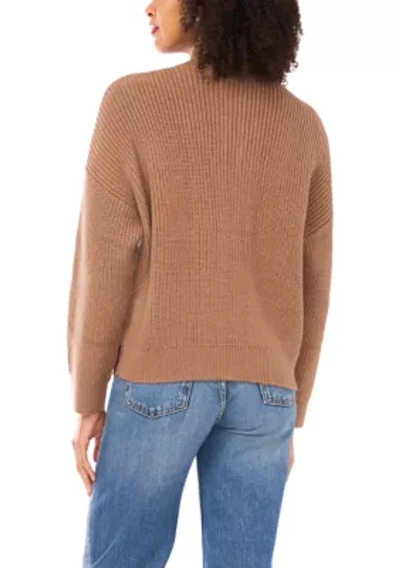 Women's Long Sleeve Zip Up Sweater