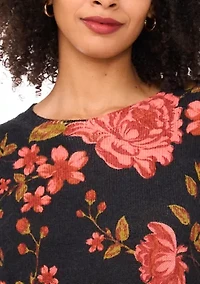 Women's Printed Floral Sweater