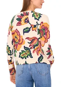 Women's Printed Floral Sweater