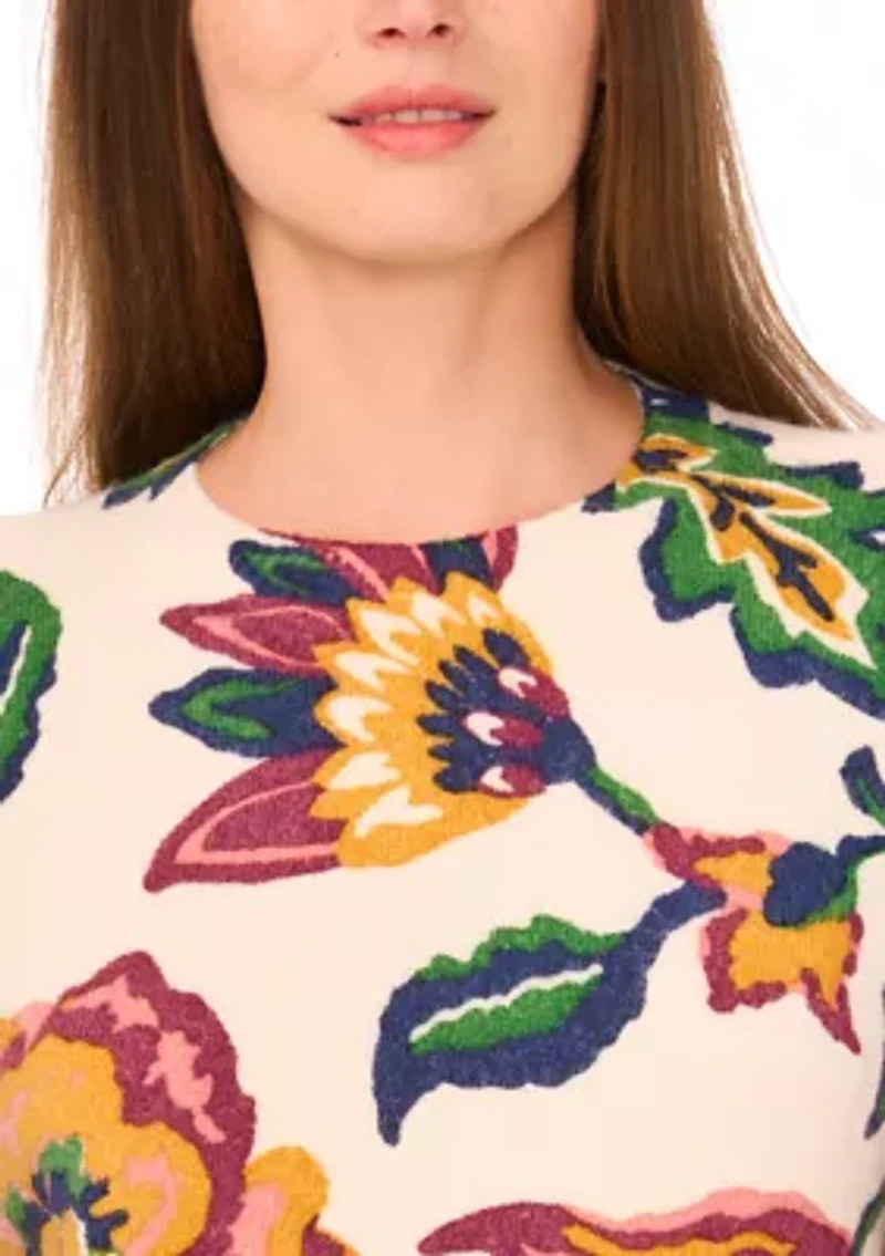 Women's Printed Floral Sweater