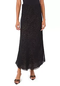 Women's Cheetah Print with Chiffon Overlay Skirt