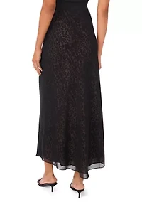 Women's Cheetah Print with Chiffon Overlay Skirt