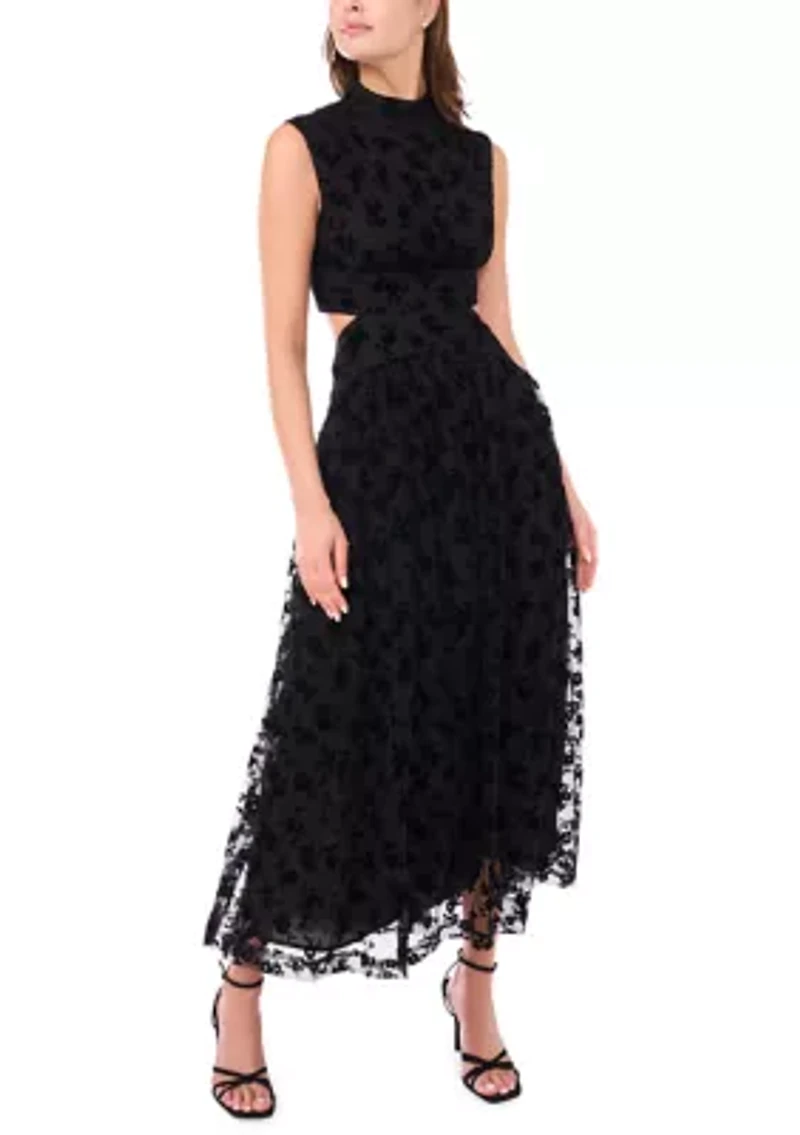 Women's High Neck Cut Out Maxi Dress