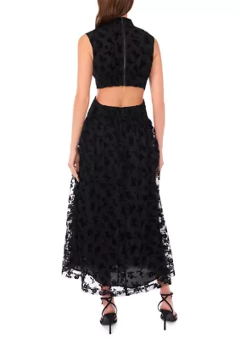 Women's High Neck Cut Out Maxi Dress