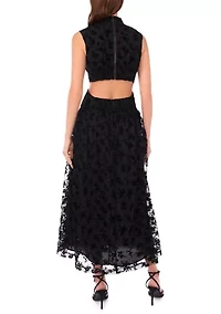 Women's High Neck Cut Out Maxi Dress