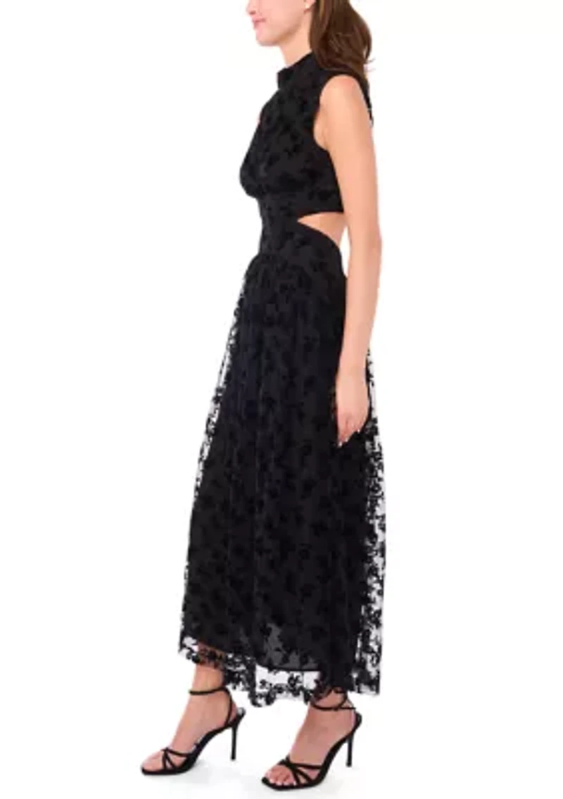 Women's High Neck Cut Out Maxi Dress