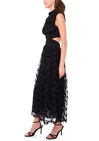 Women's High Neck Cut Out Maxi Dress