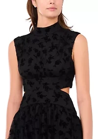 Women's High Neck Cut Out Maxi Dress