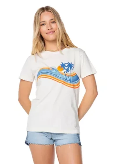 Women's Wave Stripe Graphic T-Shirt