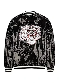 NCAA Morehouse Maroon Tigers Sequin Bomber Jacket