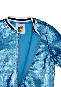 NCAA Spelman College Jaguars Sequin Bomber Jacket