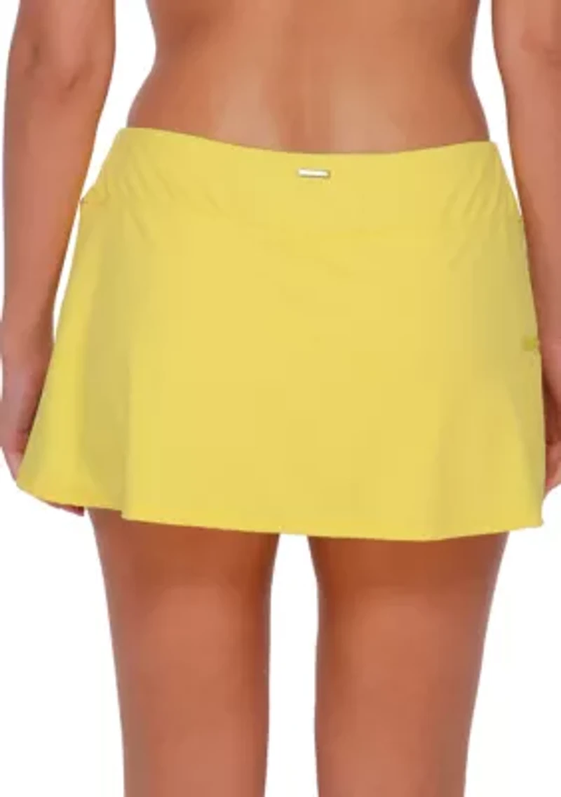 Pineapple Crepe Swim Skirt