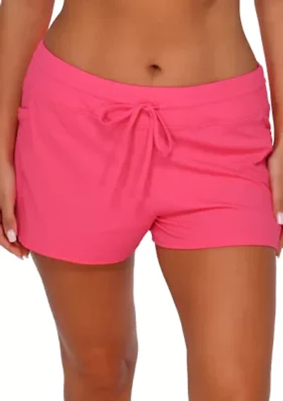 Posy Pink Crepe Swim Shorts