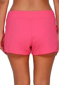 Posy Pink Crepe Swim Shorts