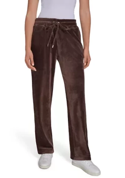 Drawstring Velour Sweatpants