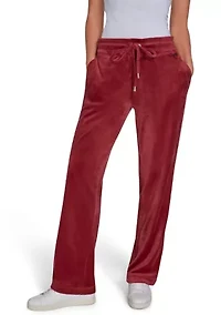 Drawstring Velour Sweatpants