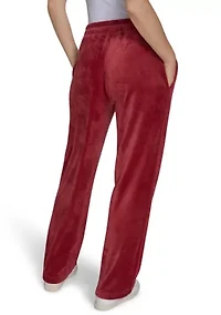 Drawstring Velour Sweatpants