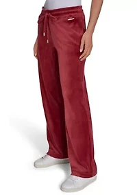 Drawstring Velour Sweatpants