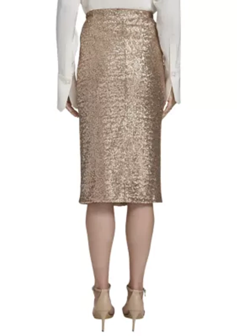 Women's Sequin Pencil Skirt