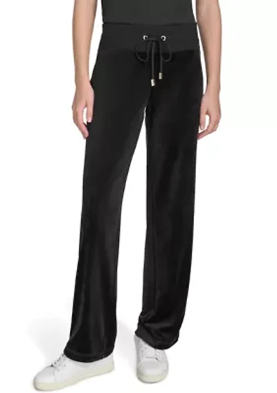 Women's Rib Velour Pull On Pants