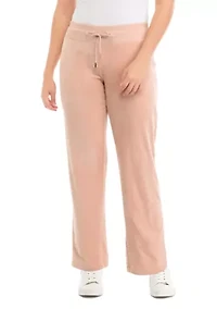 Women's Rib Velour Pull On Pants