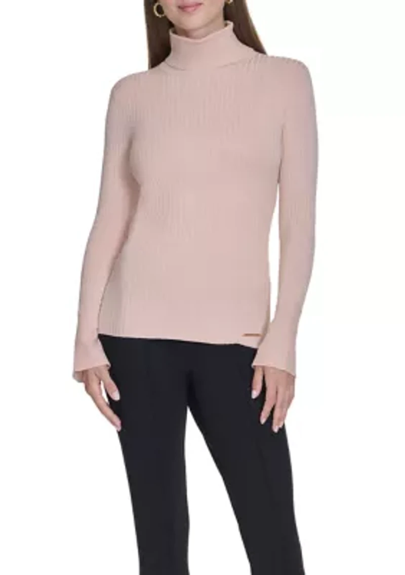 Women's Ribbed Turtleneck Sweater