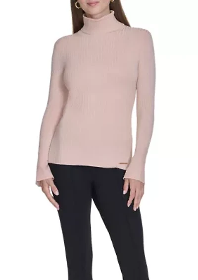 Women's Ribbed Turtleneck Sweater