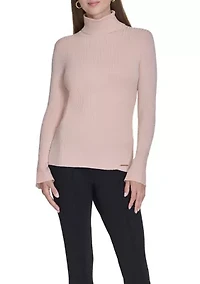 Women's Ribbed Turtleneck Sweater