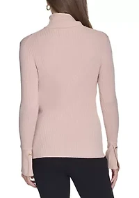 Women's Ribbed Turtleneck Sweater