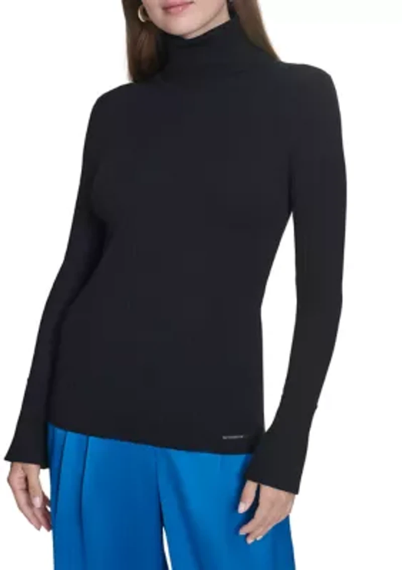 Women's Ribbed Turtleneck Sweater