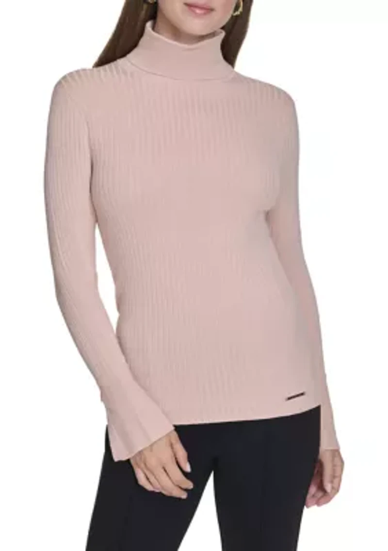 Women's Ribbed Turtleneck Sweater