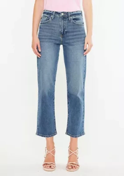 JORDANA HIGH RISE TRUE STRAIGHT JEANS - COMFORT STRETCH DARK WASH
