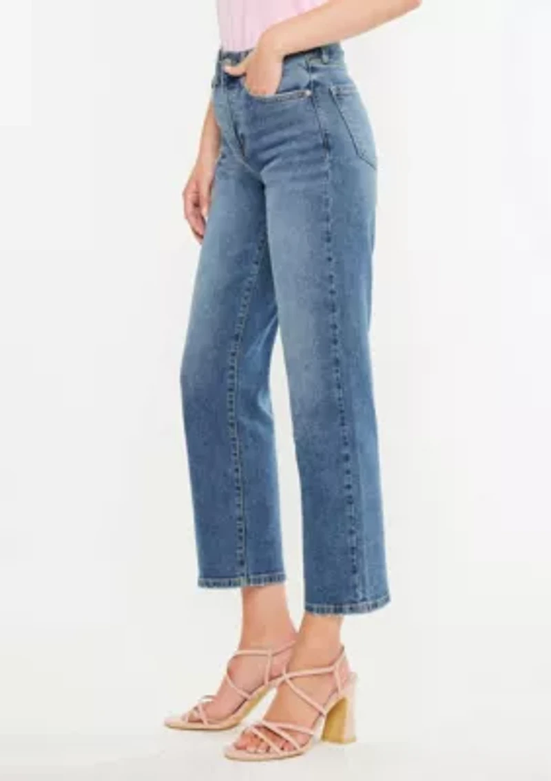 JORDANA HIGH RISE TRUE STRAIGHT JEANS - COMFORT STRETCH DARK WASH