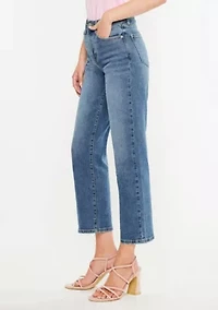 JORDANA HIGH RISE TRUE STRAIGHT JEANS - COMFORT STRETCH DARK WASH