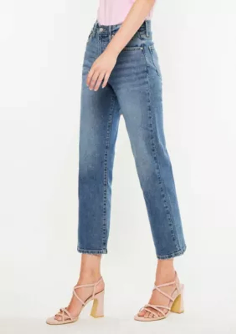 JORDANA HIGH RISE TRUE STRAIGHT JEANS - COMFORT STRETCH DARK WASH