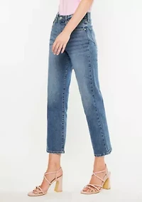 JORDANA HIGH RISE TRUE STRAIGHT JEANS - COMFORT STRETCH DARK WASH