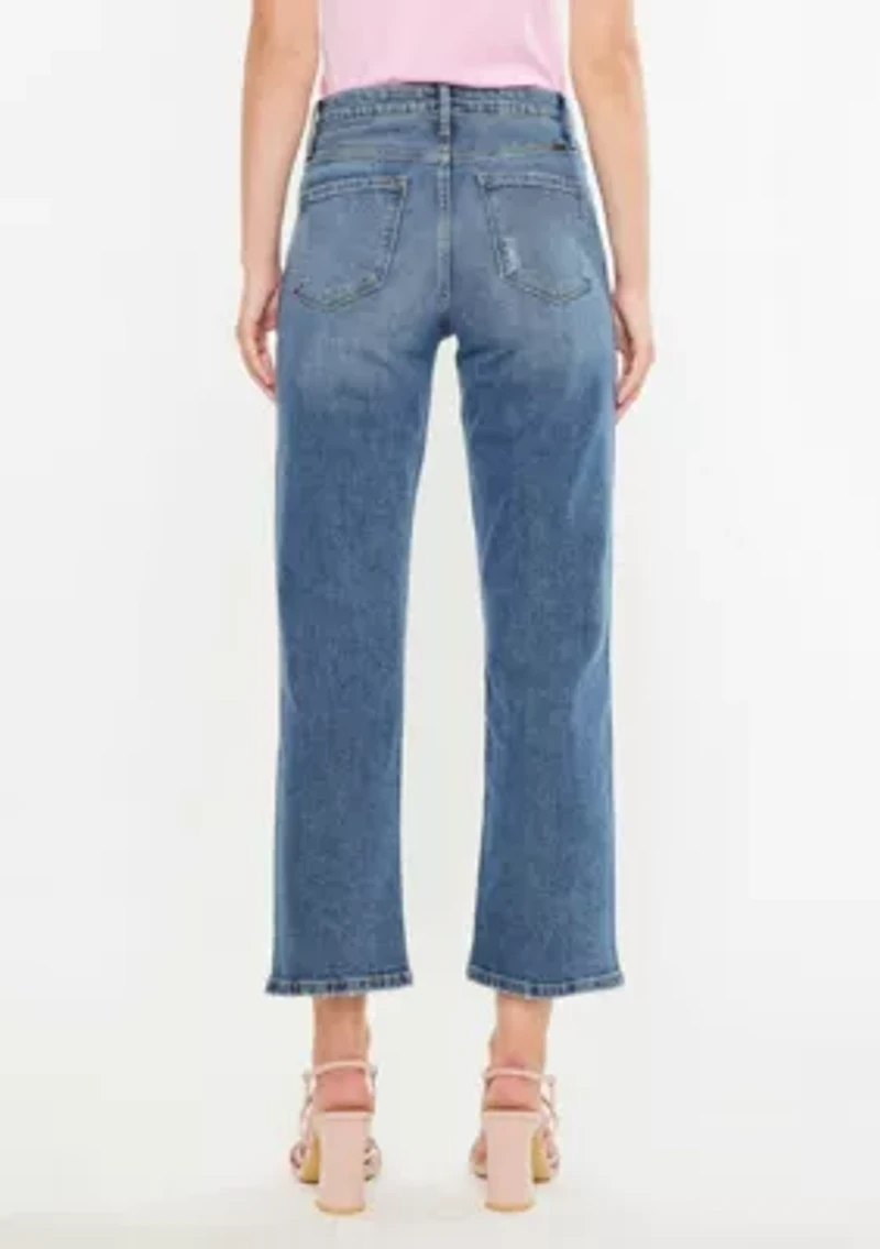 JORDANA HIGH RISE TRUE STRAIGHT JEANS - COMFORT STRETCH DARK WASH
